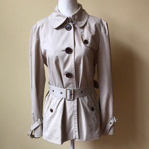J. Crew khaki mid-length trench coat